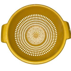 Federal Villaware Colander Yellow Plastic Dishwasher Safe Unbreakable 60645